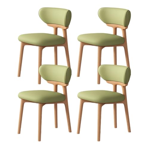ZMHPLKH Esszimmerstühle 4er Set aus Massivholz - Bequeme holzstühle Esszimmer mit Lederstoff - 34 Farben Erhältlich 28 4pcs von ZMHPLKH