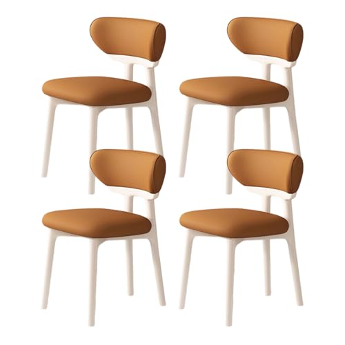 ZMHPLKH Esszimmerstühle 4er Set aus Massivholz - Bequeme holzstühle Esszimmer mit Lederstoff - 34 Farben Erhältlich 33 4pcs von ZMHPLKH