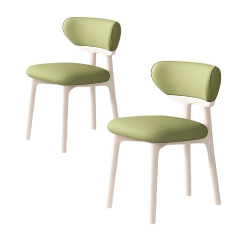 ZMHPLKH Esszimmerstühle 4er Set aus Massivholz - Bequeme holzstühle Esszimmer mit Lederstoff - 34 Farben Erhältlich 34 2pcs von ZMHPLKH
