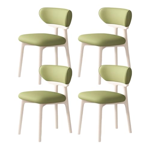 ZMHPLKH Esszimmerstühle 4er Set aus Massivholz - Bequeme holzstühle Esszimmer mit Lederstoff - 34 Farben Erhältlich 34 4pcs von ZMHPLKH