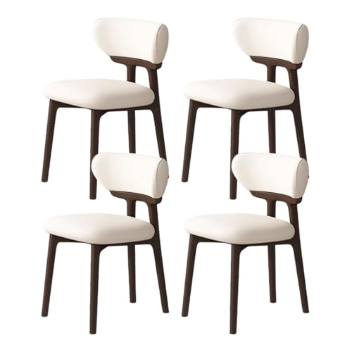 ZMHPLKH Esszimmerstühle 4er Set aus Massivholz - Bequeme holzstühle Esszimmer mit Lederstoff - 34 Farben Erhältlich 4 4pcs von ZMHPLKH