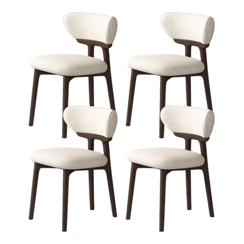 ZMHPLKH Esszimmerstühle 4er Set aus Massivholz - Bequeme holzstühle Esszimmer mit Lederstoff - 34 Farben Erhältlich 6 4pcs von ZMHPLKH