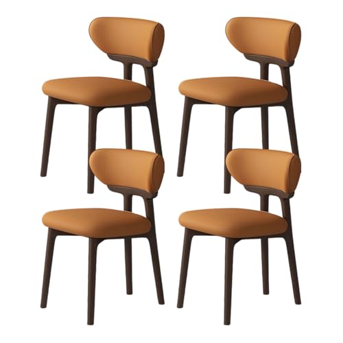 ZMHPLKH Esszimmerstühle 4er Set aus Massivholz - Bequeme holzstühle Esszimmer mit Lederstoff - 34 Farben Erhältlich 7 4pcs von ZMHPLKH