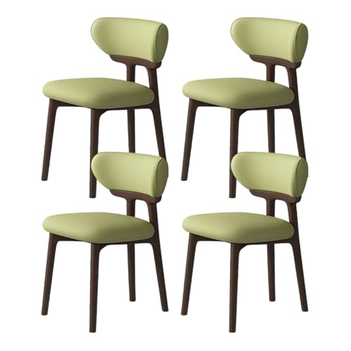 ZMHPLKH Esszimmerstühle 4er Set aus Massivholz - Bequeme holzstühle Esszimmer mit Lederstoff - 34 Farben Erhältlich 8 4pcs von ZMHPLKH