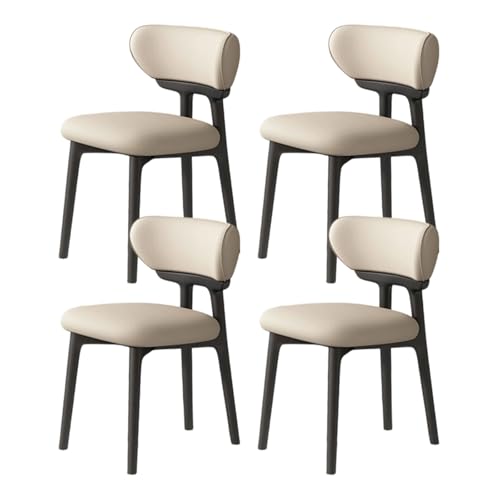 ZMHPLKH Esszimmerstühle 4er Set aus Massivholz - Bequeme holzstühle Esszimmer mit Lederstoff - 34 Farben Erhältlich 9 4pcs von ZMHPLKH