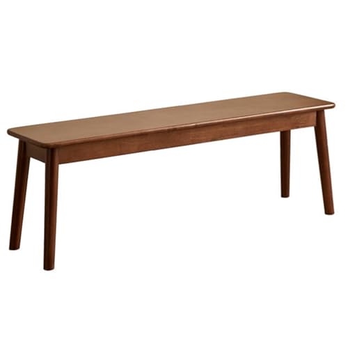 ZMHPLKH Farmhouse Indoor Wooden Living Room Dining Bench,Shoe Bench Seat for Hallway Living Room Bedroom end of Bed,Gummibaummaterial Solid Construction Brown 150cm/59in von ZMHPLKH