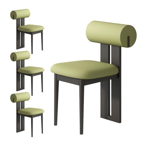 ZMHPLKH Moderne Esszimmerstühle mit Holzbeinen - Gepolsterte Küchenstühle Modern - Mit Einer Tragkraft von bis zu 150 kg ist er für Küchen und Wohnzimmer geeignet 15 4pcs von ZMHPLKH