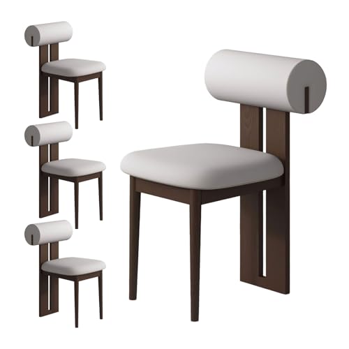 ZMHPLKH Moderne Esszimmerstühle mit Holzbeinen - Gepolsterte Küchenstühle Modern - Mit Einer Tragkraft von bis zu 150 kg ist er für Küchen und Wohnzimmer geeignet 20 4pcs von ZMHPLKH