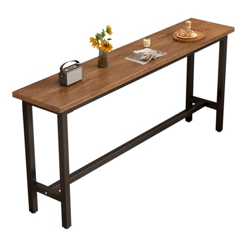 ZMHPLKH Zählerhöhenstange Tisch,Langer Stangentisch rustikaler hoher Theken Tisch, 40/47/55/63 in festem Holzkantenstangenhöhe Pub (Keine Hocker) Oak 100 * 30cm/39.4 * 11.8in von ZMHPLKH