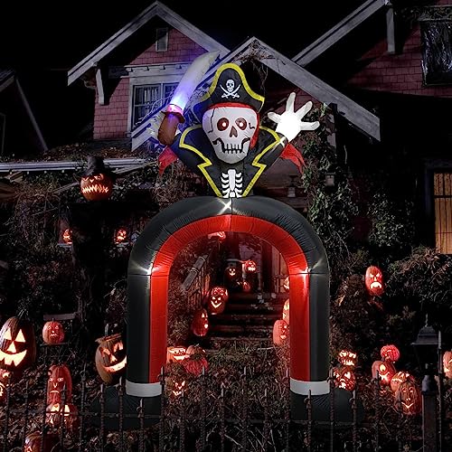 Aufblasbarer Piratenschädel Torbogen für den Außenbereich, aufblasbarer Spukbogen mit eingebauten LEDs, Halloween-Outdoor-Garten, Rasen, Hof, Party-Dekorationen Aufblasbarer Piratenschädel Torbogen für den Außenbereich, aufblasbarer Spukbogen mit eingebauten LEDs, Halloween-Outdoor-Garten, Rasen, Hof, Party-Dekorationen von ZMHQLPDZ