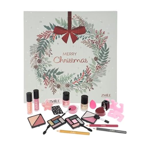 ZMILE COSMETICS Beauty Adventskalender ‚Jingle and Glow‘ - 24 Überraschungen zum Schminken und Stylen im traditionellen Türchen-Adventskalender mit veganer Kosmetik von ZMILE Cosmetics