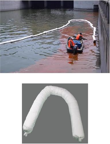 ZMJGLL 5er-Pack Ölauslaufsperre - nur Öl Weist Wasser ab, mit Schnellverschluss, für Teiche und Flüsse Wiederverwendbar (12.7x1000cm/5x393.7in) von ZMJGLL