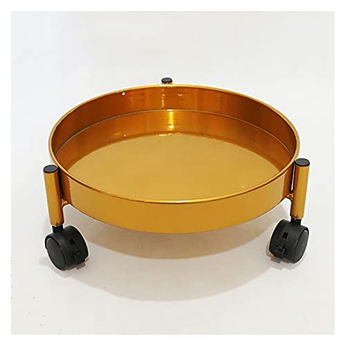 ZMJGLL Pflanzenständer Tablett (Metall Pflanzenständer 12" Eisen Topf Pflanzer Wagen Innen und Außen mit Rädern, bewegliches Tablett Blumentopf Gestell auf Rollen von ZMJGLL
