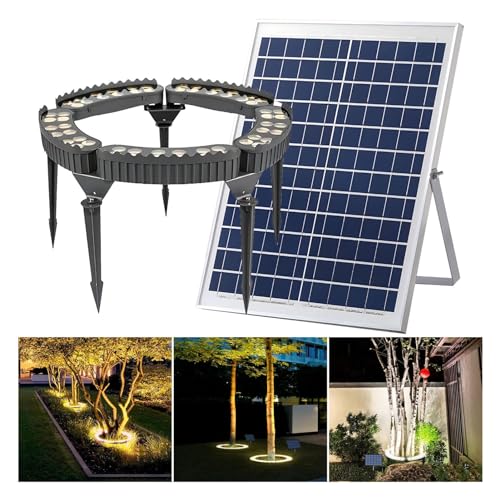 ZMJGLL Solar-Spotleuchten im Freien, LED-Niederspannungs-Landschafts-Baumring-Lichter, Rasen-Solarleuchten LED, einfach zu bedienen (Pack of 5) von ZMJGLL