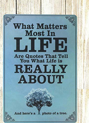 ZMKDLL Blechschild mit Aufschrift "What Matters Most in Life" von ZMKDLL