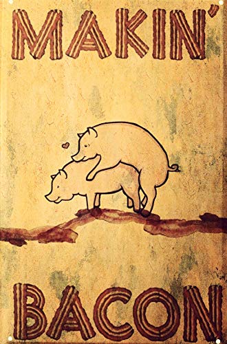 ZMKDLL Makin Bacon Pigs Poster Lustiges Schild Blechkunst Wanddekoration Vintage Aluminium Retro Metall Blechschild Malerei Blechschild 20,3 x 30,5 cm ZMKDLL Makin Bacon Pigs Poster Lustiges Schild Blechkunst Wanddekoration Vintage Aluminium Retro Metall Blechschild Malerei Blechschild 20,3 x 30,5 cm von ZMKDLL