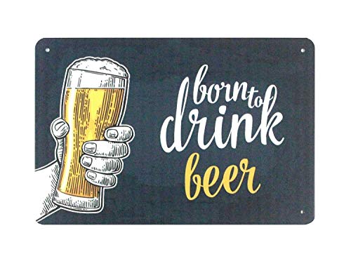 ZMKDLL Metall-Blechschild, 30,5 x 20,3 cm, Kunstdrucke zum Verkauf, Born to Drink Beer Pub Bar ZMKDLL Metall-Blechschild, 30,5 x 20,3 cm, Kunstdrucke zum Verkauf, Born to Drink Beer Pub Bar von ZMKDLL