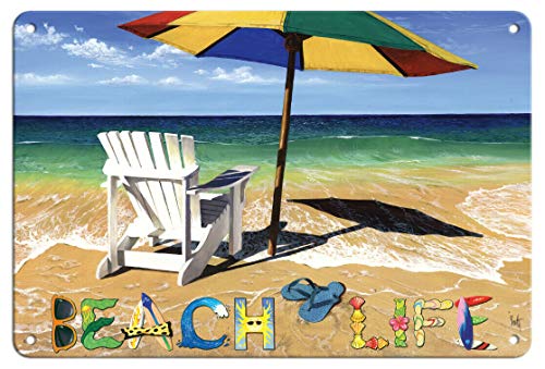 ZMKDLL Metall-Blechschild 30,5 x 20,3 cm Strandleben – Strandkorb Regenschirm Ozeanblick – Scott Westmoreland ZMKDLL Metall-Blechschild 30,5 x 20,3 cm Strandleben – Strandkorb Regenschirm Ozeanblick – Scott Westmoreland von ZMKDLL