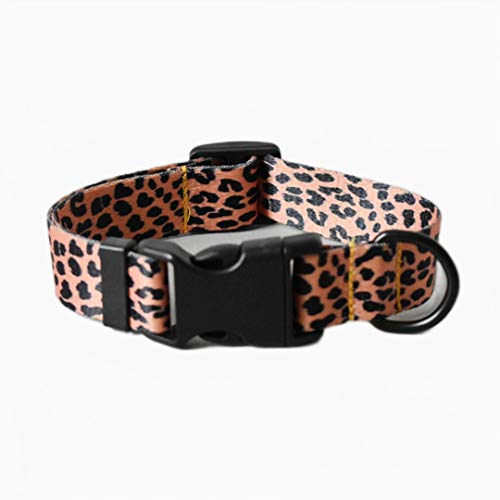 Leopard Color Pet Zubehör Hundehalsbänder Haustier Hundehalsband und Leine Set-Hundehalsband, L. von ZMKW