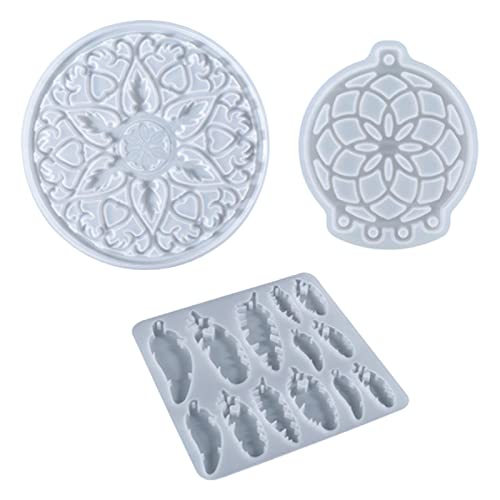 ZMKY 3-teilige Harzformen für Traumfänger,Traumfänger Silikonform - Traumfänger-Form für Epoxidharz, Wandbehänge, Schlafzimmerdekoration von ZMKY