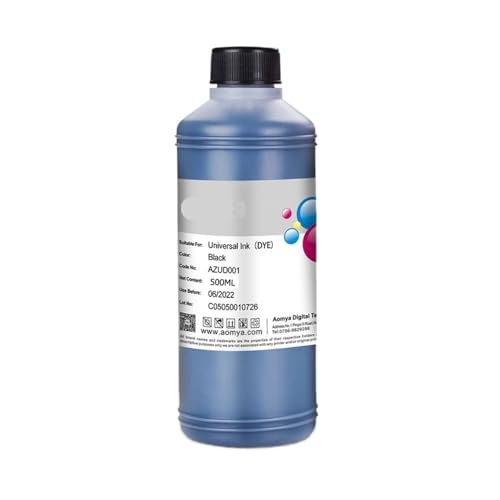 ZMLMAJJ 500 Ml Universal-Nachfüllset for Schwarze Tinte Auf Farbstoffbasis for Tintenstrahldrucker CISS – Kompatibel Mit HP, Kompatibel Mit Epson, Kompatibel Mit Canon, Kompatibel Mit Brother von ZMLMAJJ