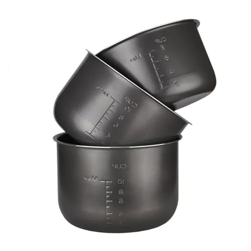 ZMLMAJJ Innenfutter for Elektrischen Schnellkochtopf 1.6l/3L/4L/5L/6L, Antihaftbeschichteter Reiskocher, Schwarzes Kristallglas, Zubehör – Kompatibel Mit Midea(6L) von ZMLMAJJ
