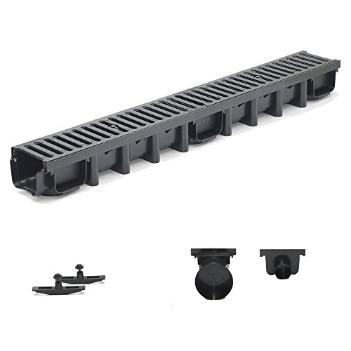 1m Entwässerungsrinne Belastungsklasse C250, 98mm Gußrost komplett SET 1m Entwässerungsrinne Belastungsklasse C250, 98mm Gußrost komplett SET von ZMMMAXPOL