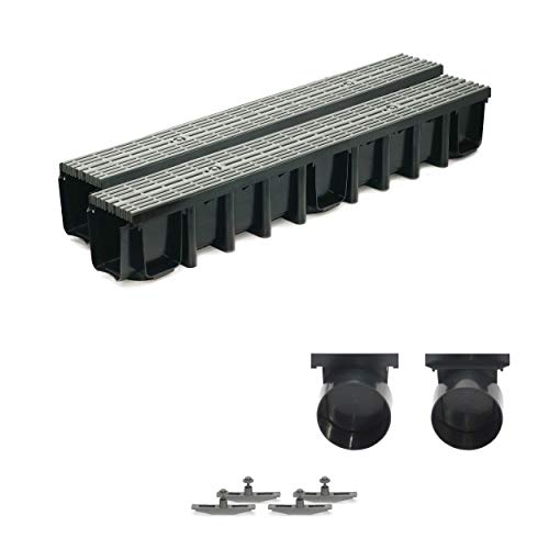 2m Entwässerungsrinne Terrassenrinne, System A15 148mm Stegrost Kunststoff,grau-line, komplett SET 2m Entwässerungsrinne Terrassenrinne, System A15 148mm Stegrost Kunststoff,grau-line, komplett SET von ZMMMAXPOL