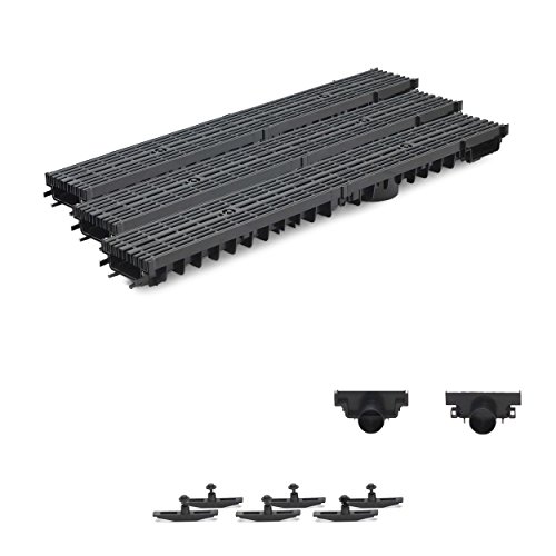 3m Entwässerungsrinne Terrassenrinne Stegrost Kunststoff komplett SET, System A15 70mm, Schwarz Line, NEUHEIT Rinne mit integrierter Dichtung Klick System 3m Entwässerungsrinne Terrassenrinne Stegrost Kunststoff komplett SET, System A15 70mm, Schwarz Line, NEUHEIT Rinne mit integrierter Dichtung Klick System von ZMMMAXPOL