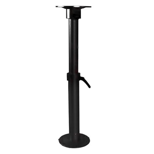 Tischbeine aus Aluminiumlegierung for Wohnmobile, höhenverstellbar, 45,3–74 cm (17,8–29 Zoll), Schwarz und Silber (Schwarz)(Black) von ZMQU