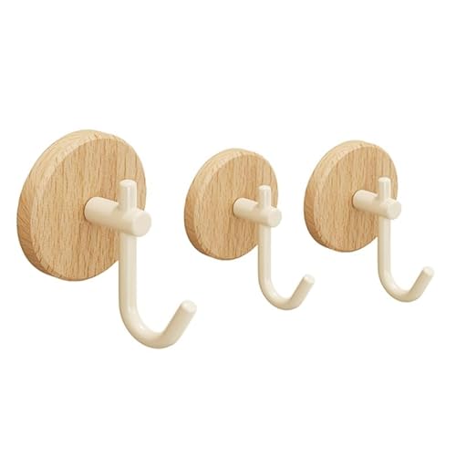 ZMQU 3er-Pack selbstklebende Huthaken, Kleiderhaken aus Holz zur Wandmontage, Hutablage for den Eingangsbereich ZMQU 3er-Pack selbstklebende Huthaken, Kleiderhaken aus Holz zur Wandmontage, Hutablage for den Eingangsbereich von ZMQU