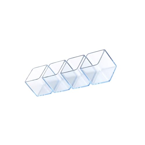 ZMTGLTG 4 Stück quadratische, durchsichtige Stuhlbein-Bodenschoner aus Silikon, Mobile Tischbeinabdeckungen, um Hartholzböden vor Kratzern zu schützen und Lärm zu reduzieren(35 * 35mm) von ZMTGLTG