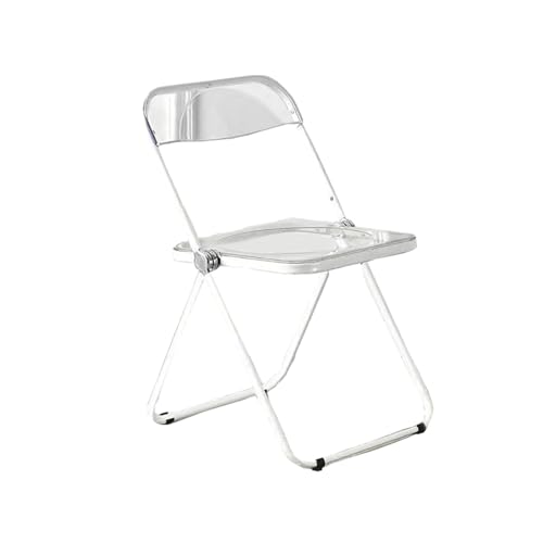 ZMTGLTG Esszimmerstuhl Aus Acryl Mit Sprühbeschichteten, Galvanisierten Metallbeinen for Langlebigkeit Und Stabilität, Geeignet for Arbeitszimmer Und Schlafzimmer.(White) von ZMTGLTG