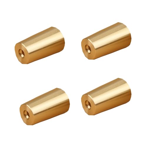ZMTGLTG Möbelfüße aus Messing mit konischer Unterseite – 40 mm x 35 mm, Metallhülse for Schutz der Tischplatte, leise Geräuschreduzierung, rutschfest(35 * 27 * 50 * 1.5mm) von ZMTGLTG