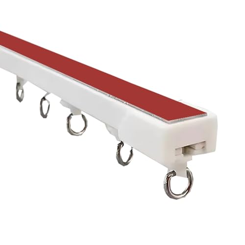 ZMTGLTG Starke, Stanzfreie Gardinenstange, Selbstklebende, Oben Montierte Gleitschiene, Geräuschlose Rolle, Geeignet for Schlafsaalbettvorhänge(110cm) von ZMTGLTG