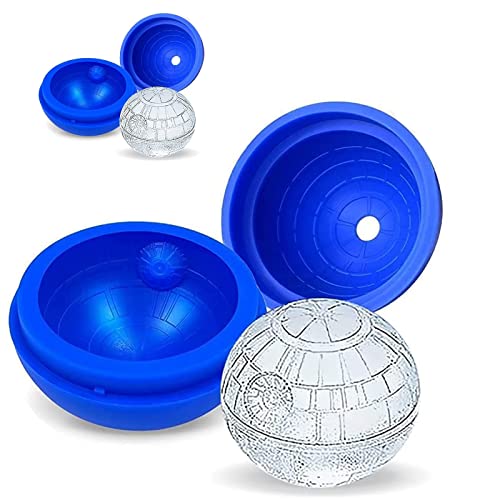 3D Death Star Wars Silikon Eiswürfelform Schokoladenform Runde Eiswürfelform für Whiskey von ZMURED