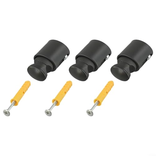 3 Ersatz-Wandhalterungen für Handtuchhalter, verstellbare Passform von 65 mm bis 82 mm, für verschiedene Modelle (schwarz) von ZMdooreasy