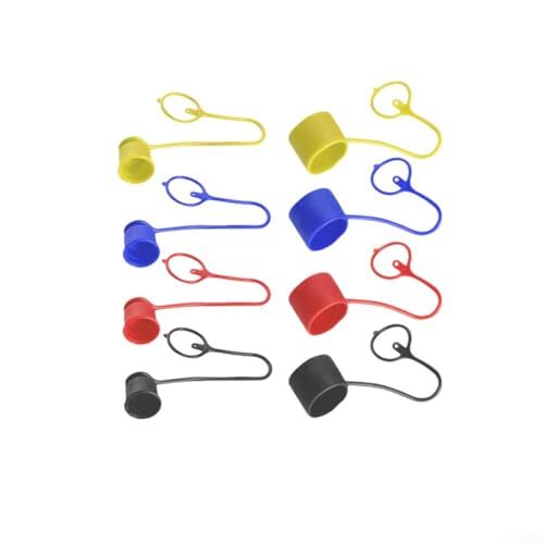 4 Sets PVC-Hydraulikstaub für Bobcat Flat Face Quick Connect Kupplungen, entworfen, um Hydrauliksysteme sicher zu versiegeln und zu schützen vor Schmutz, Staub und Feuchtigkeitsschäden (1/2) von ZMdooreasy