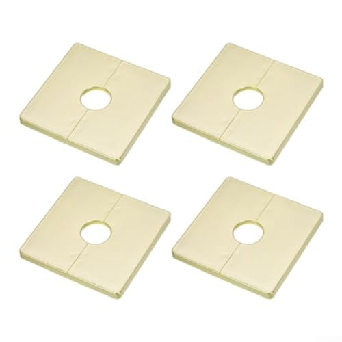 4 x ABS-Wand-Spaltflansch mit selbstklebender Rückseite, entworfen für D20-Kunststoff- und DN15-Metallrohre, quadratische Rosettenplatten für Sanitärspaltverdeckung 4 x ABS-Wand-Spaltflansch mit selbstklebender Rückseite, entworfen für D20-Kunststoff- und DN15-Metallrohre, quadratische Rosettenplatten für Sanitärspaltverdeckung von ZMdooreasy
