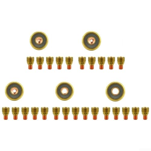 5 Stück Spannzangenkörper für WIG-Schweißbrenner Serie 92025 mit Gaslinsen-Setup passend für WIG-Brenner der Serie 9, 20 und 25 (45V45) von ZMdooreasy