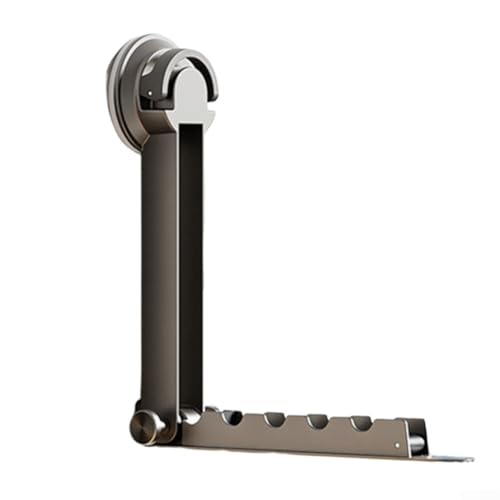 Abtropfgestell aus Aluminiumlegierung mit abnehmbaren Saugnäpfen, platzsparende Lösung (grau) von ZMdooreasy