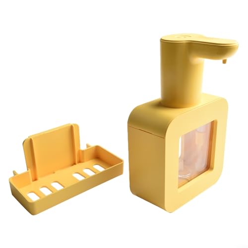 Berührungsloser 400 ml Kinder-Schaumseifenspender mit IPX5 wasserdichter und praktischer Zeiterinnerungsfunktion (gelb) von ZMdooreasy