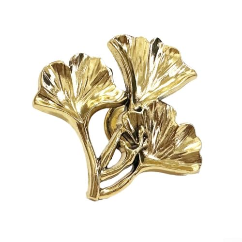 Dekorativer Schubladengriff in Blumenform für einfache Verwendung in Schränken und Kommoden (Antikgold) von ZMdooreasy