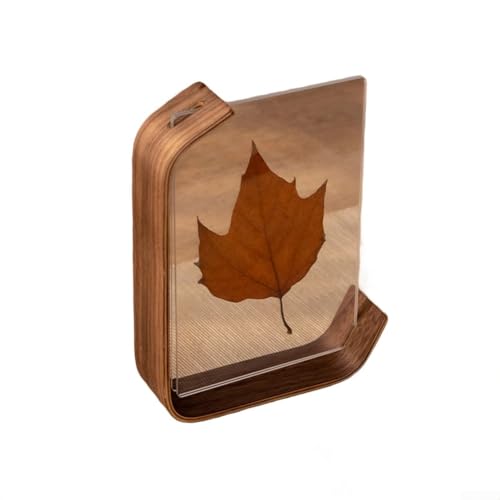 Doppelseitiger Bilderrahmen aus transparentem Acrylmaterial, entworfen für 10 x 15 cm und 14 x 21 cm Fotos, bietet eine elegante Display-Lösung für Erinnerungen (14 x 21 cm schwarzes Walnuss) von ZMdooreasy