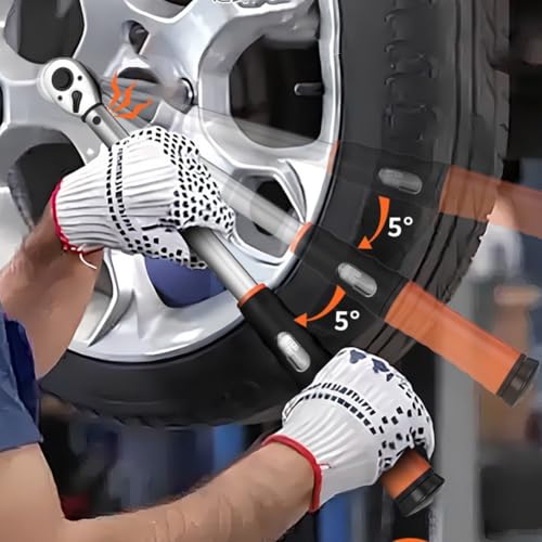 Drehmomentschlüssel mit glatter Ratsche und Vierkantantrieb, verstellbares Drehmomentwerkzeug für präzises Anziehen von Automobilbolzen (B) von ZMdooreasy