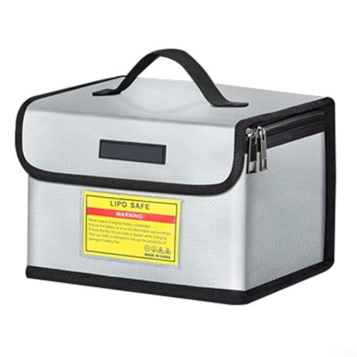 Feuerfeste und explosionsgeschützte Batterie-Aufbewahrungstasche mit doppellagigem Silikongewebe, mit versiegeltem Ladeanschluss für sicheres Aufladen der Batterie Feuerfeste und explosionsgeschützte Batterie-Aufbewahrungstasche mit doppellagigem Silikongewebe, mit versiegeltem Ladeanschluss für sicheres Aufladen der Batterie von ZMdooreasy