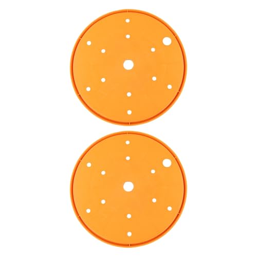 Gardening Essentials 2 Blumentopf-Ablaufeinsätze für weniger Boden und verbesserte Drainage zur Förderung eines gesunden Pflanzenwachstums (Orange) von ZMdooreasy
