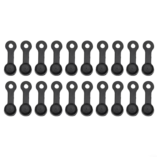 Hydraulische Bremsenentlüftungsnippelkappe 20 Stück für Fahrrad Bremssattel Systeme (Schwarz) von ZMdooreasy
