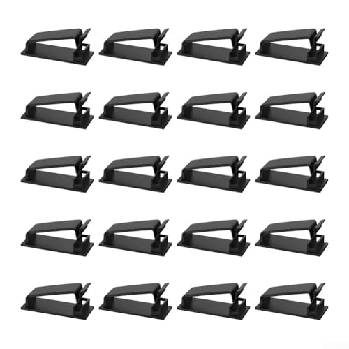 Kabelhalter, 20 Stück, für effiziente Organisation in jeder Umgebung (schwarz) von ZMdooreasy
