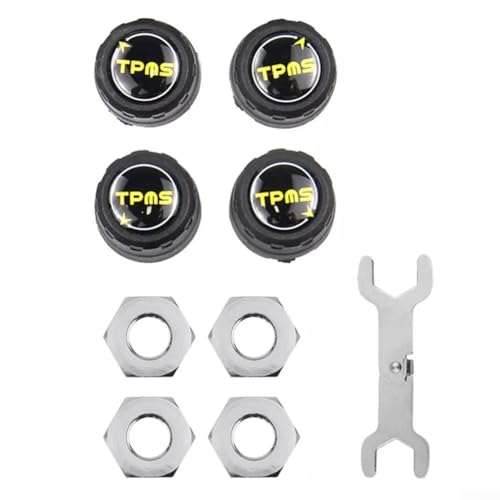 Komplettes wasserdichtes TPMS-Kit mit 4 Sensoren zur echten Überwachung des Reifendrucks und der Temperatur von Autoreifen Komplettes wasserdichtes TPMS-Kit mit 4 Sensoren zur echten Überwachung des Reifendrucks und der Temperatur von Autoreifen von ZMdooreasy